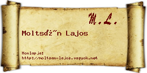 Moltsán Lajos névjegykártya